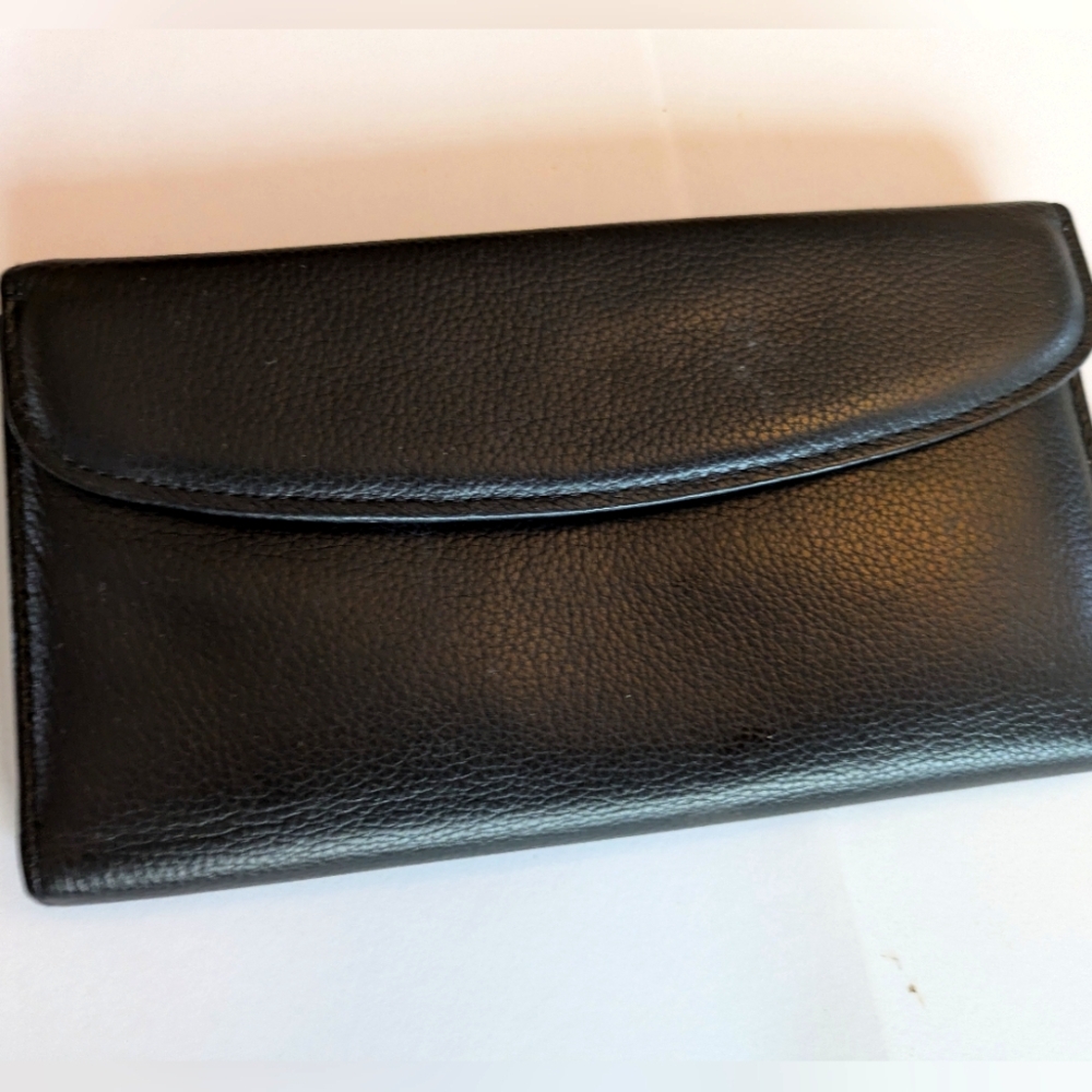 Black Leather Wallet Genuine Leather Exterior